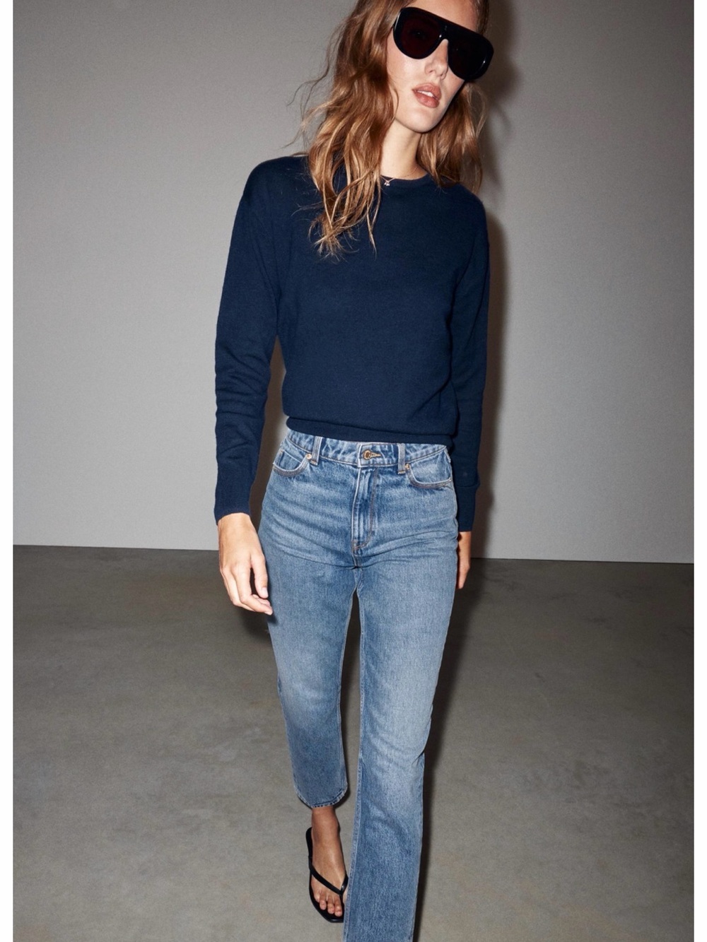 Zara High Rise Mom Fit Jeans